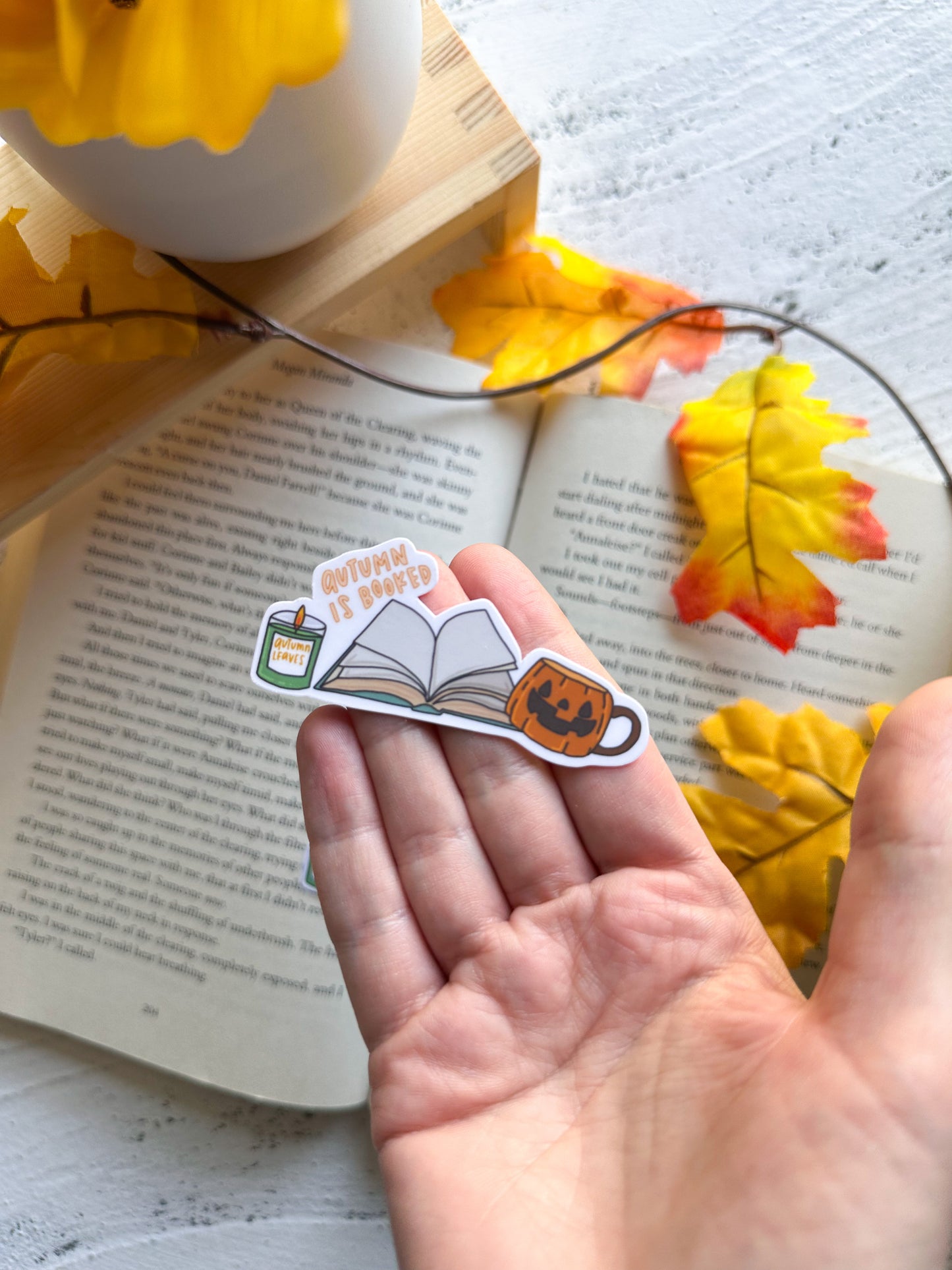 Autumn is Booked Sticker