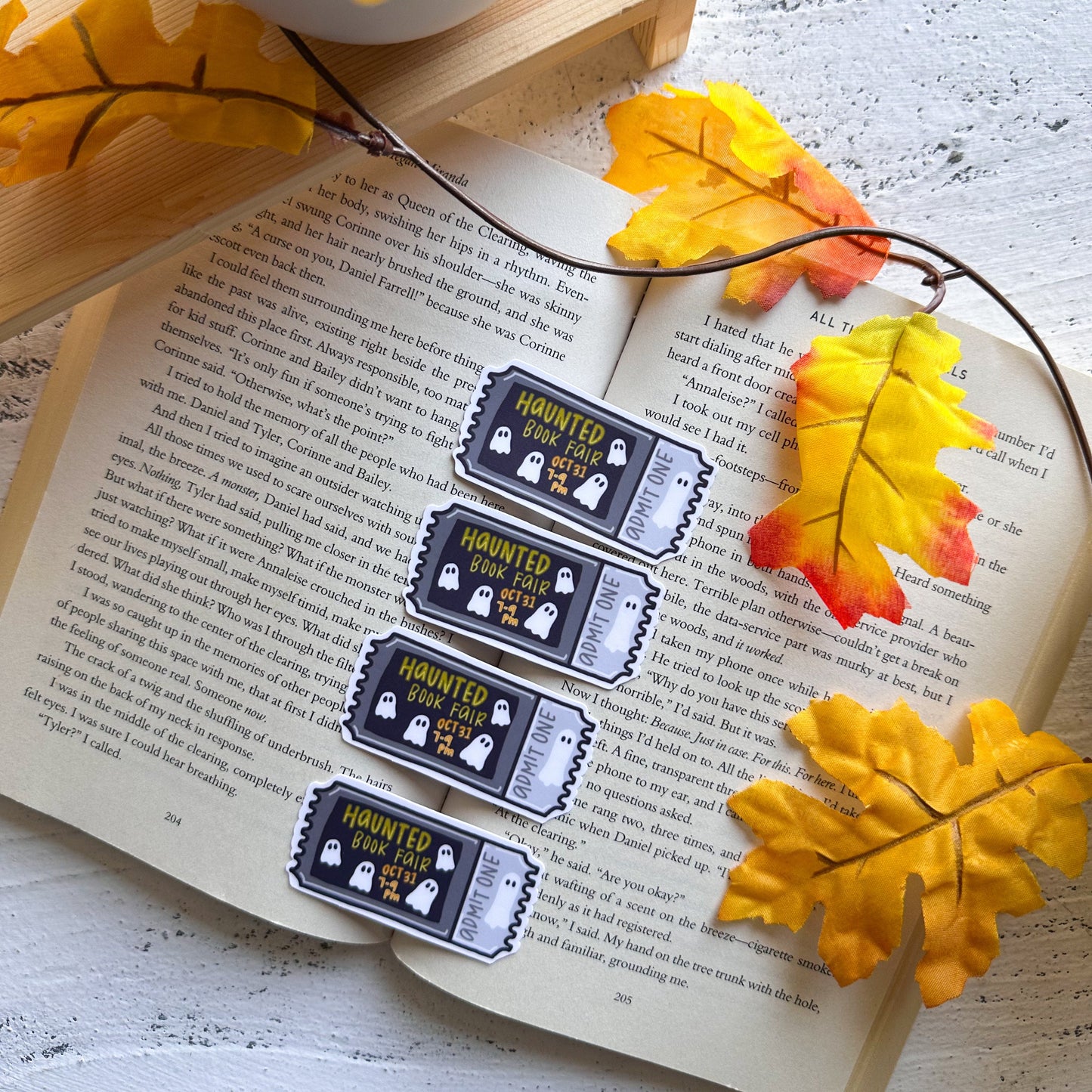 Haunted Book Fair Ticket Sticker