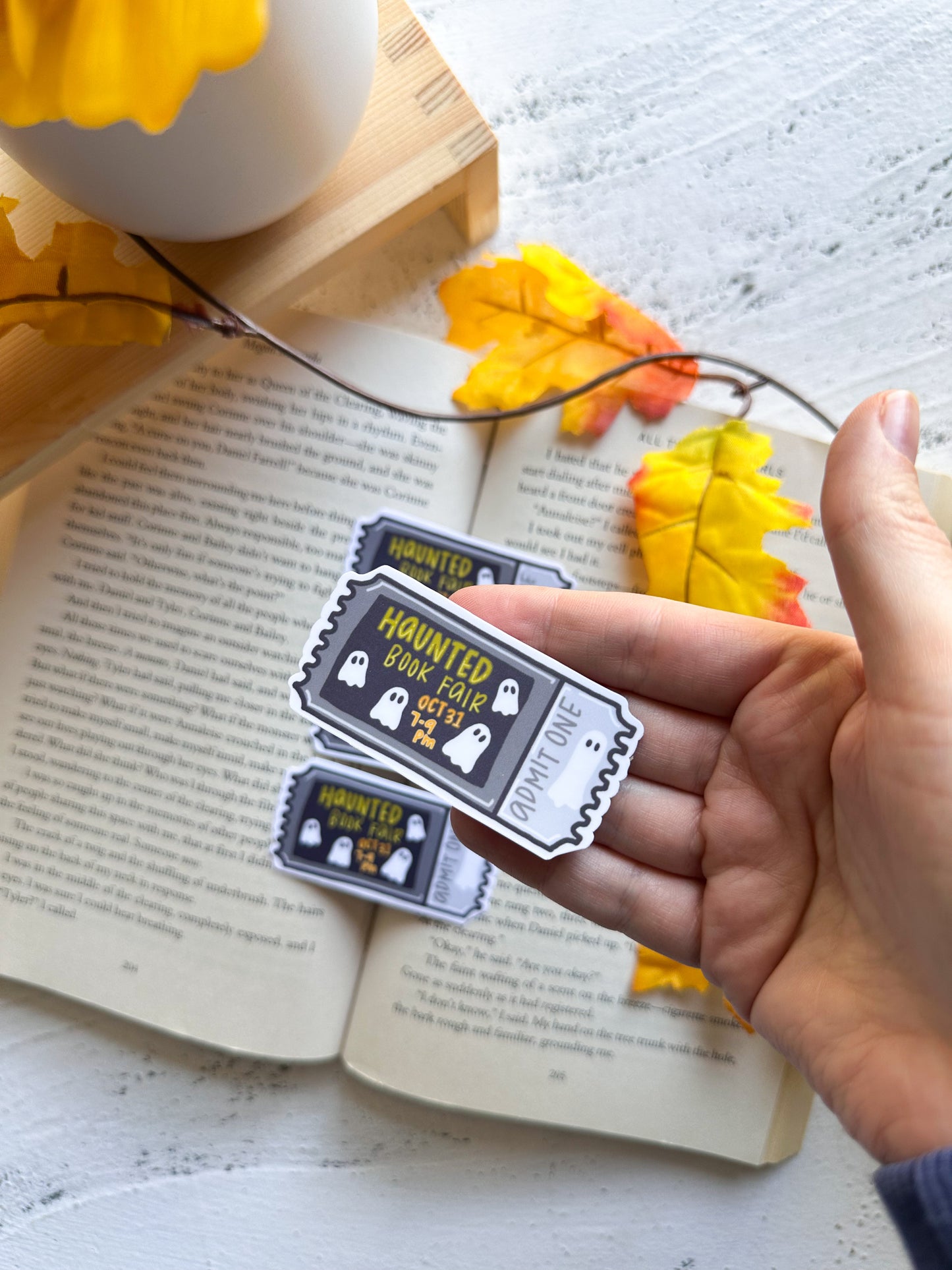 Haunted Book Fair Ticket Sticker