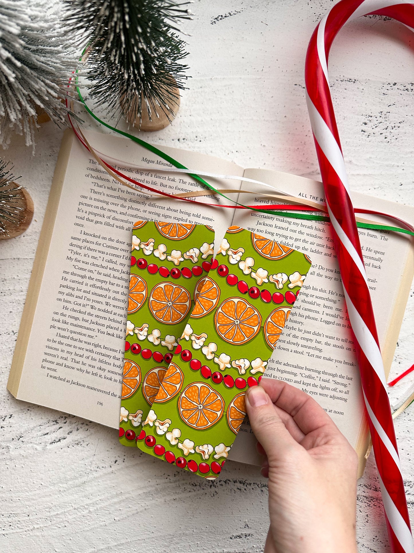 Cozy Natural Garland Bookmark