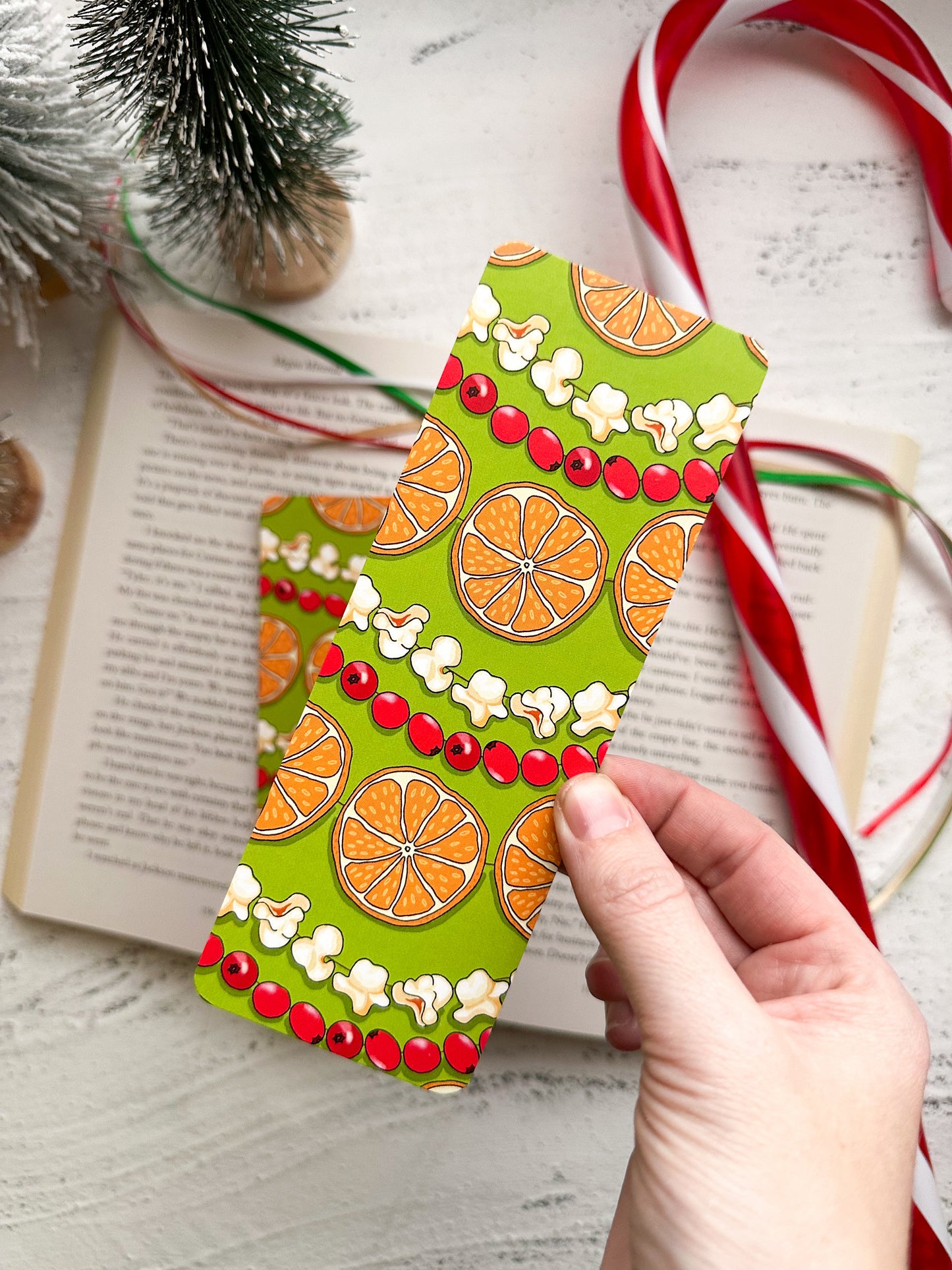 Cozy Natural Garland Bookmark