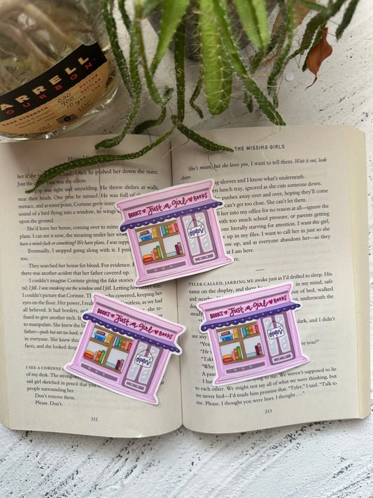 Just a Girl Bookshop Sticker