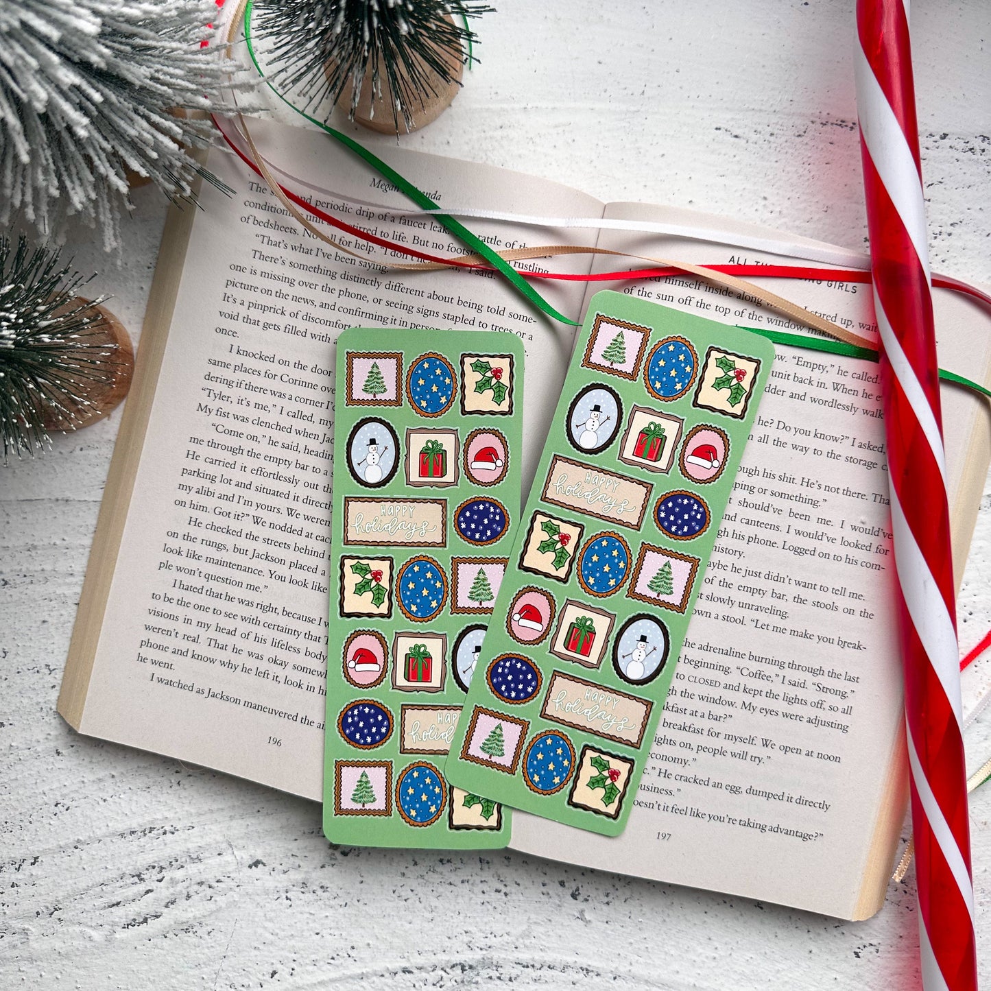 Christmas Night Portrait Wall Bookmarks