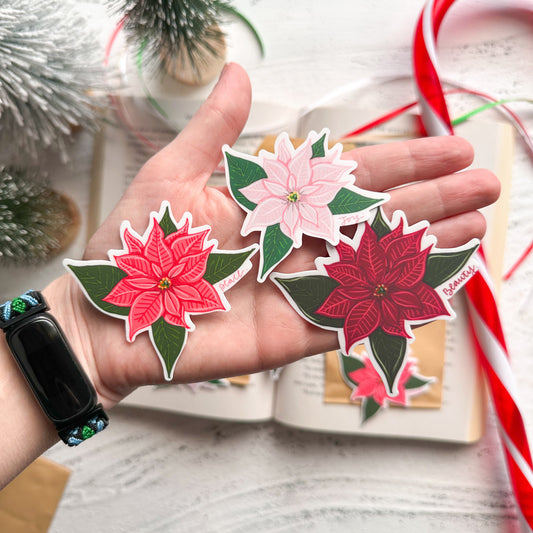 Poinsettia Stickers