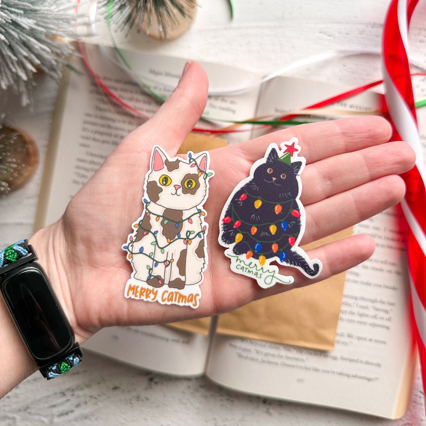 Merry Catmas Stickers