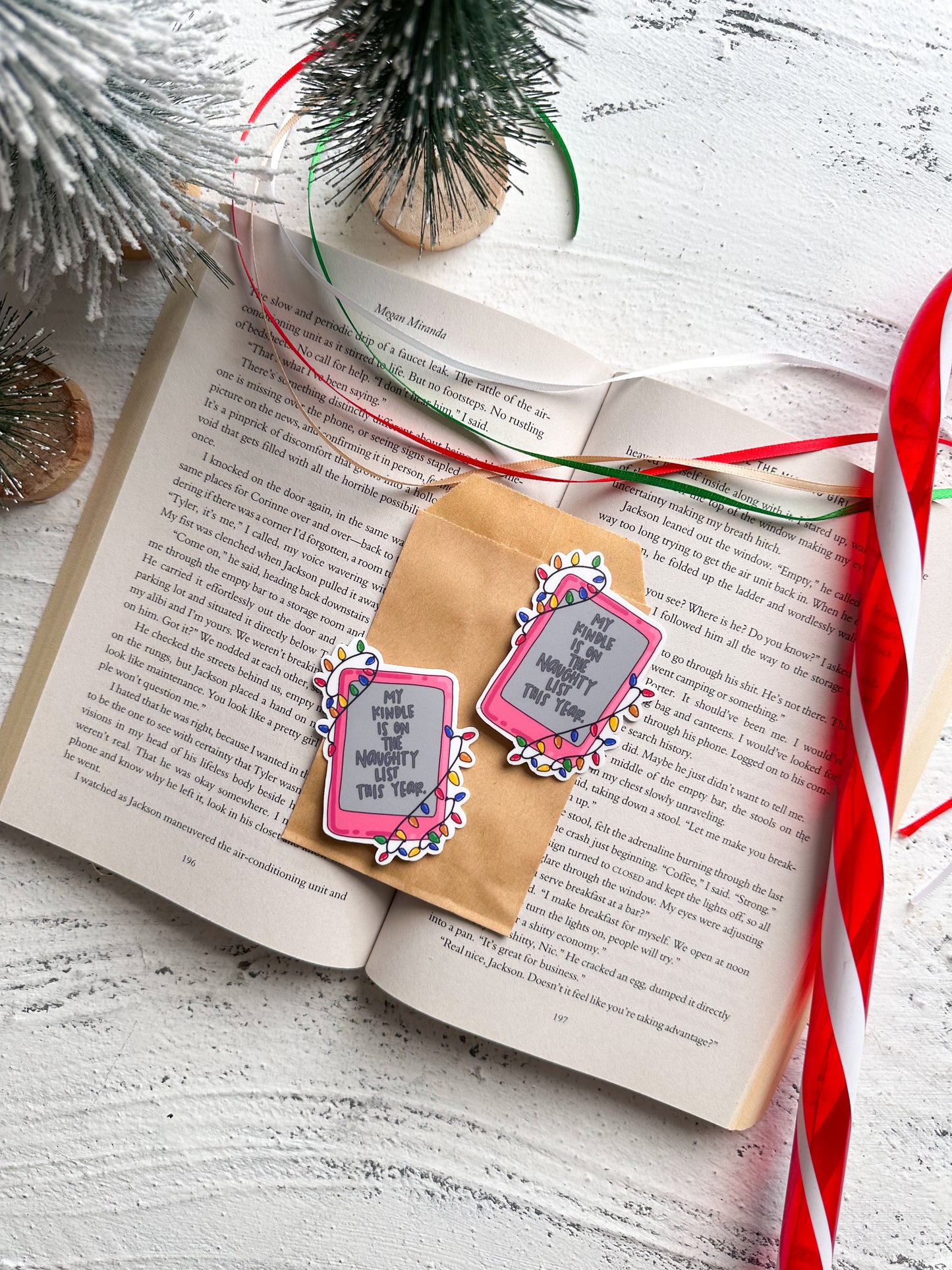 My Kindle is on the Naughty List Sticker