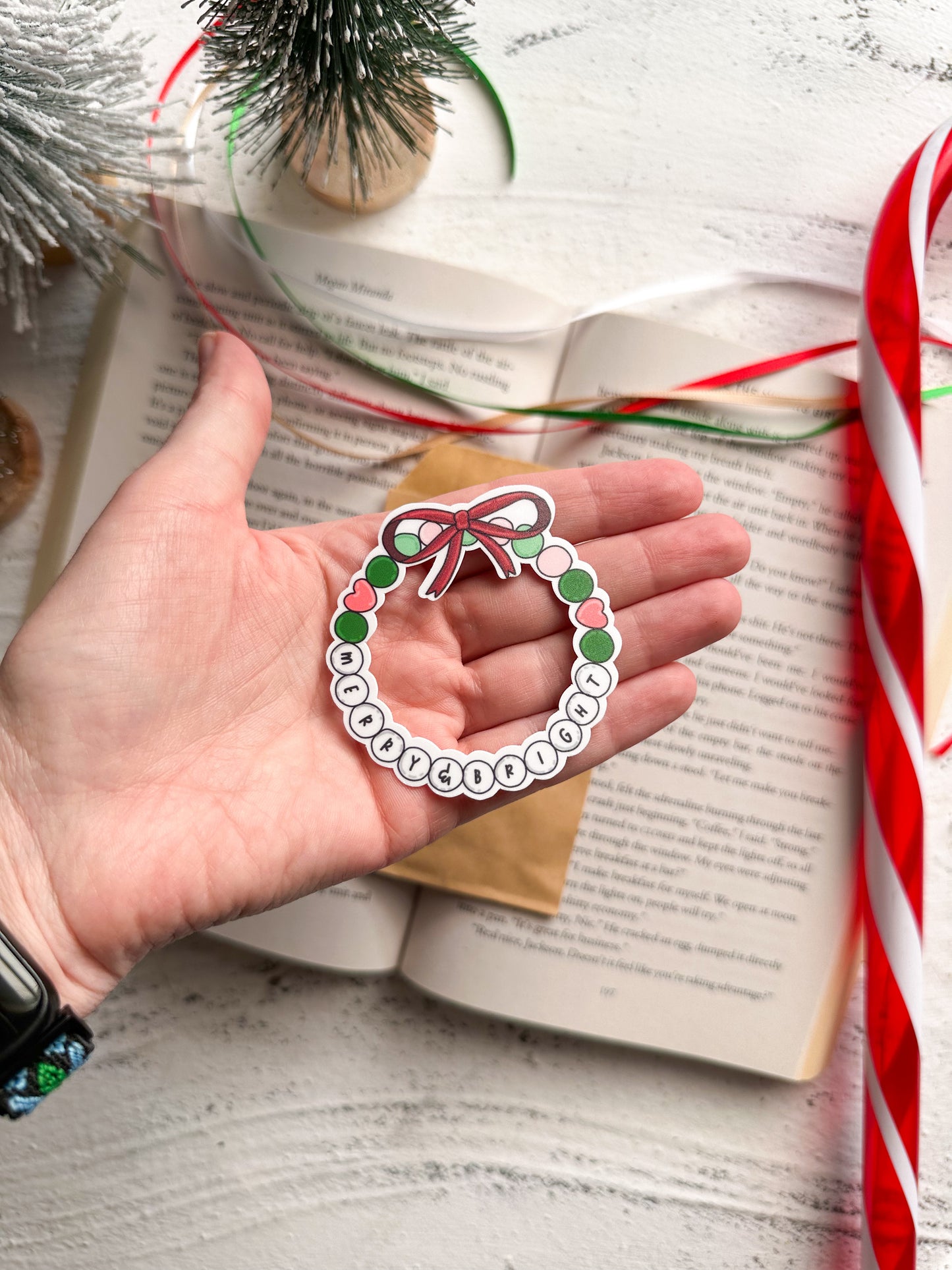 Merry & Bright Friendship Bracelet Sticker