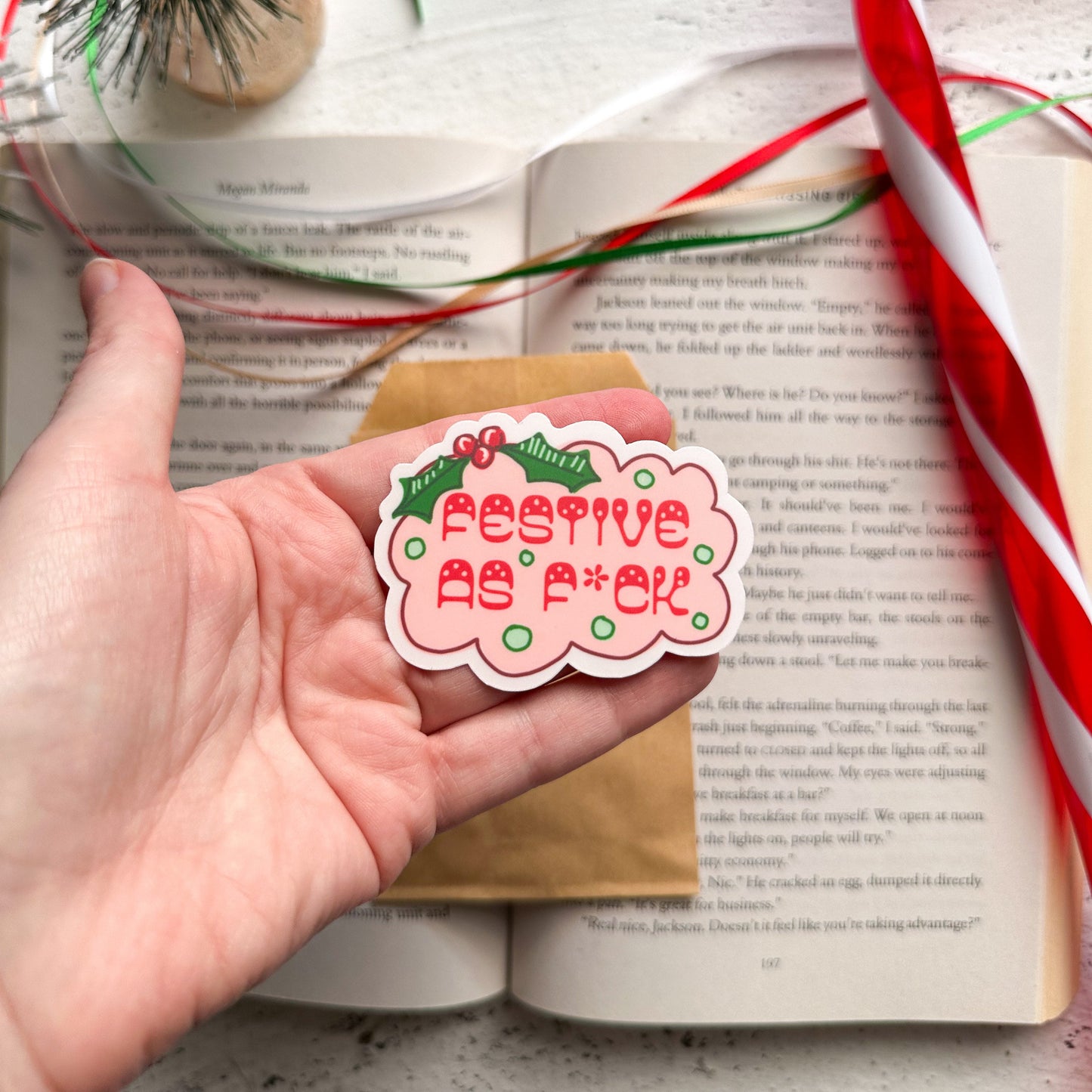 Festive AF sticker