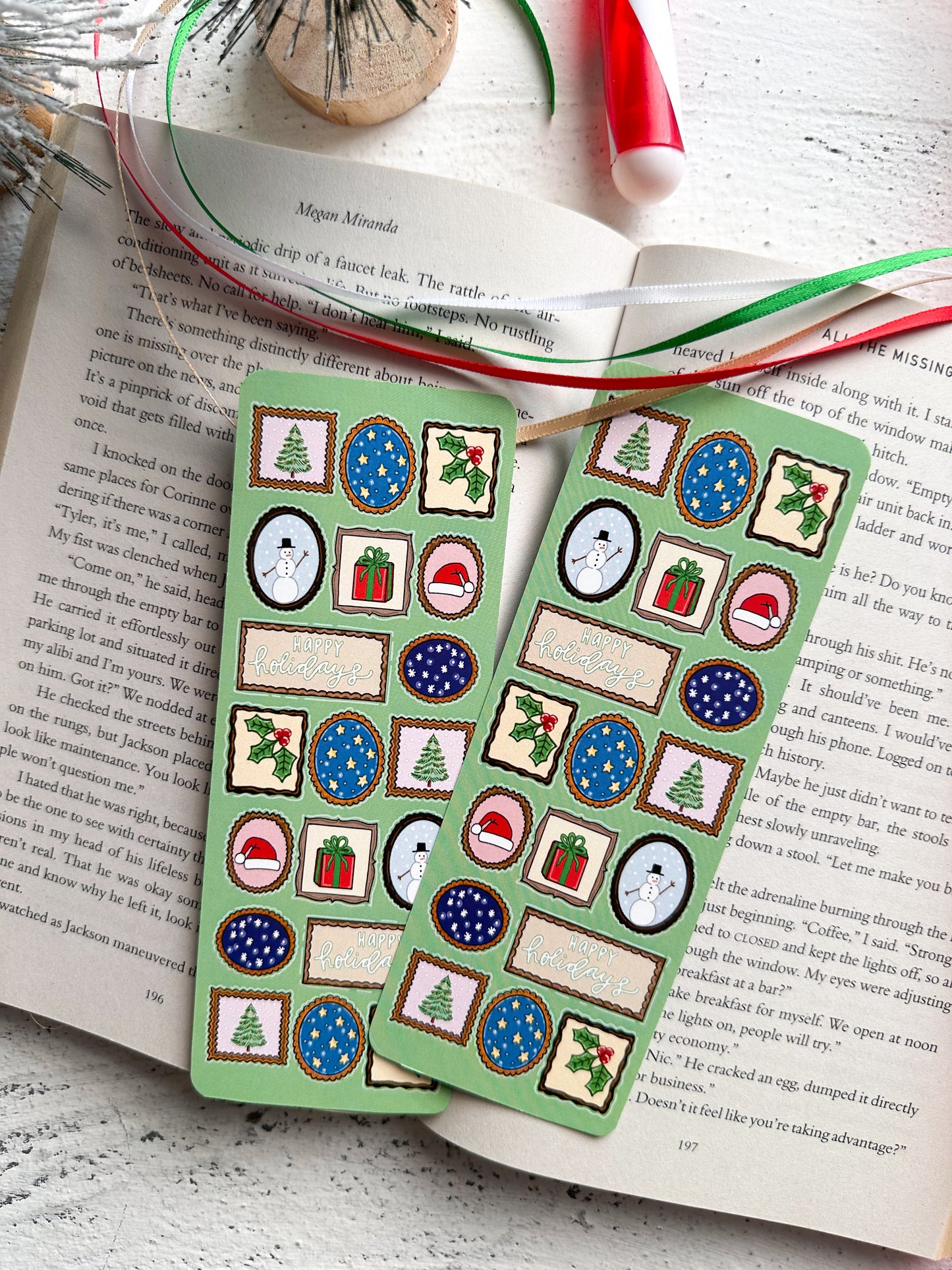 Christmas Night Portrait Wall Bookmarks