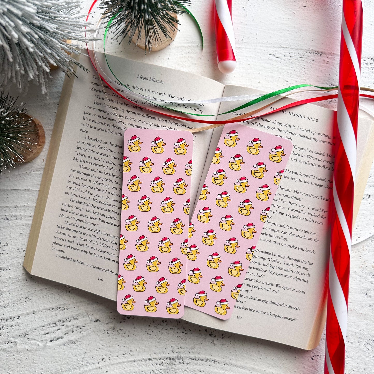 Rubber Duckie Santa Bookmark