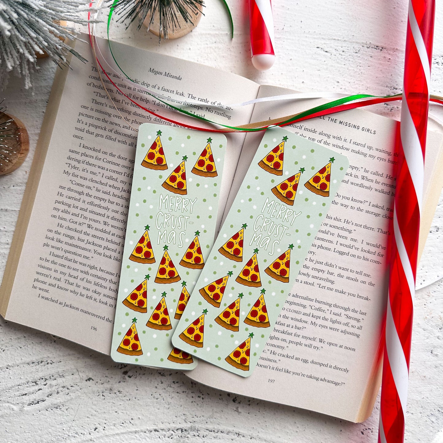 Merry Crustmas Pizza Bookmark