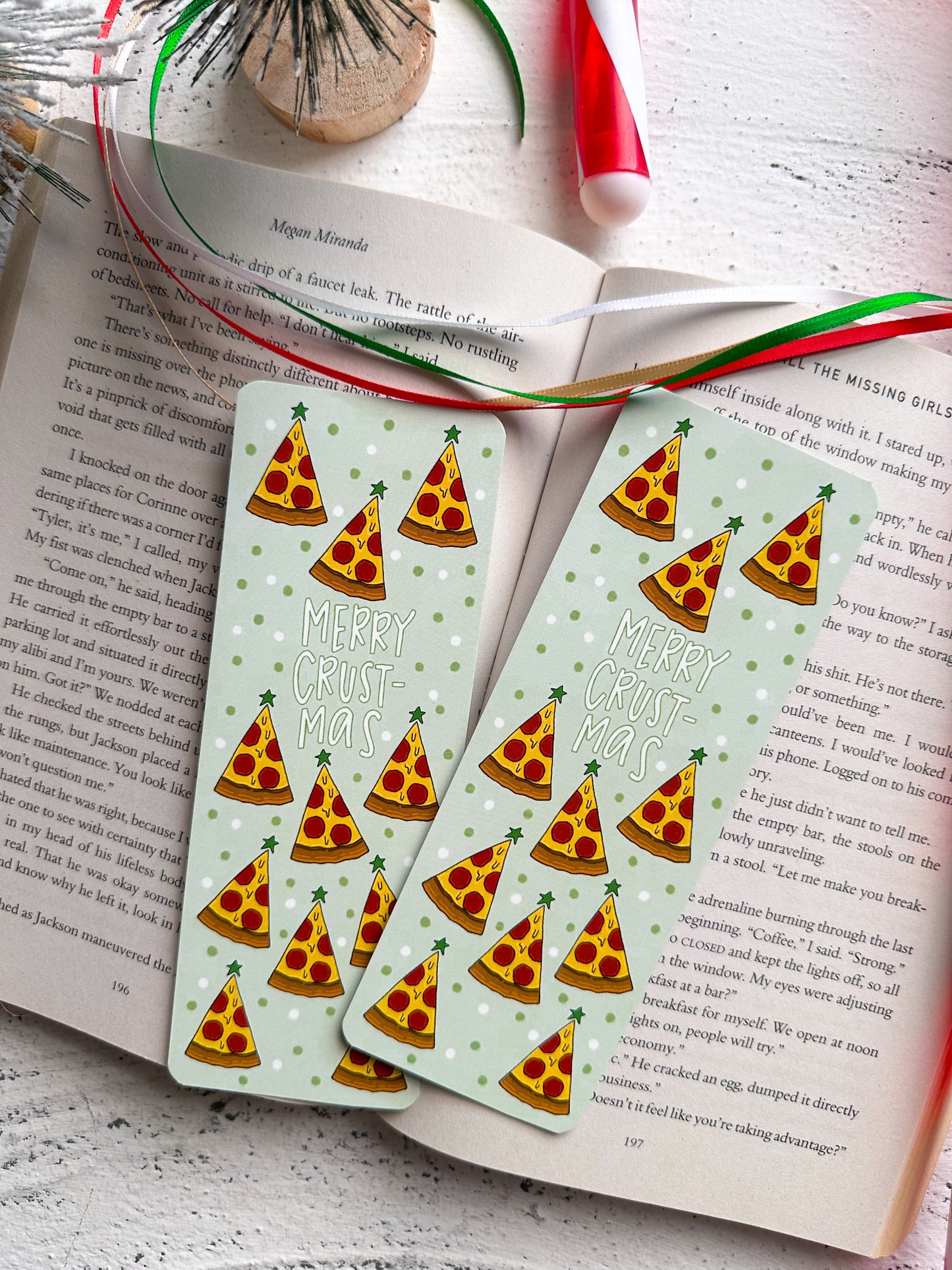Merry Crustmas Pizza Bookmark