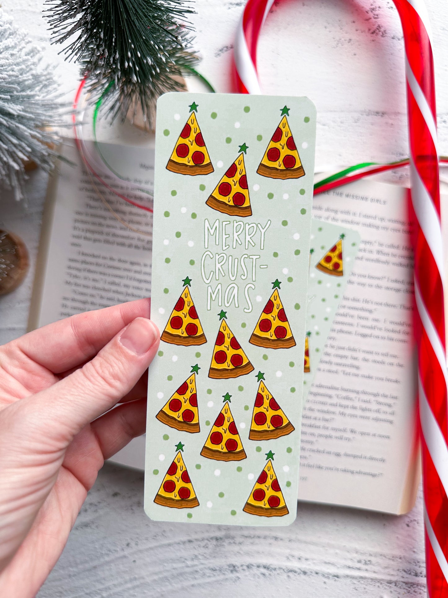 Merry Crustmas Pizza Bookmark
