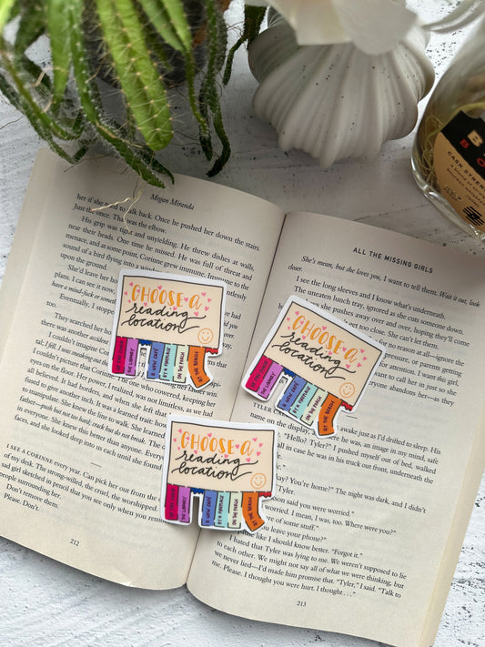 choose your reading location sticker
