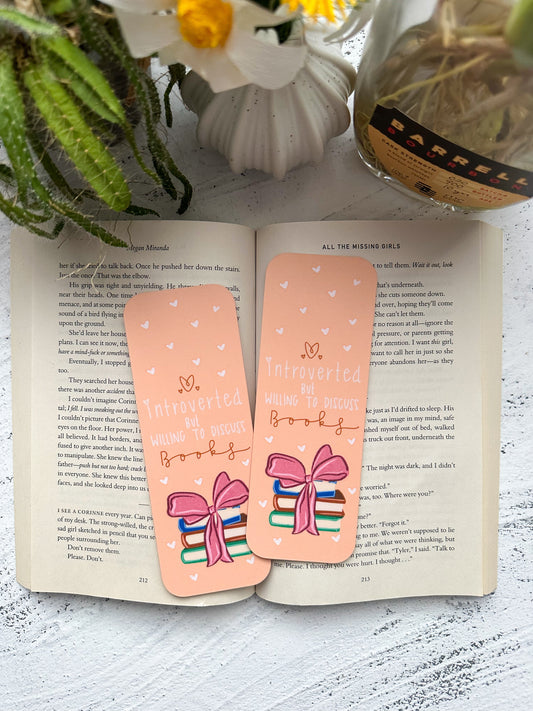 Introverted but willing to discuss books bookmark