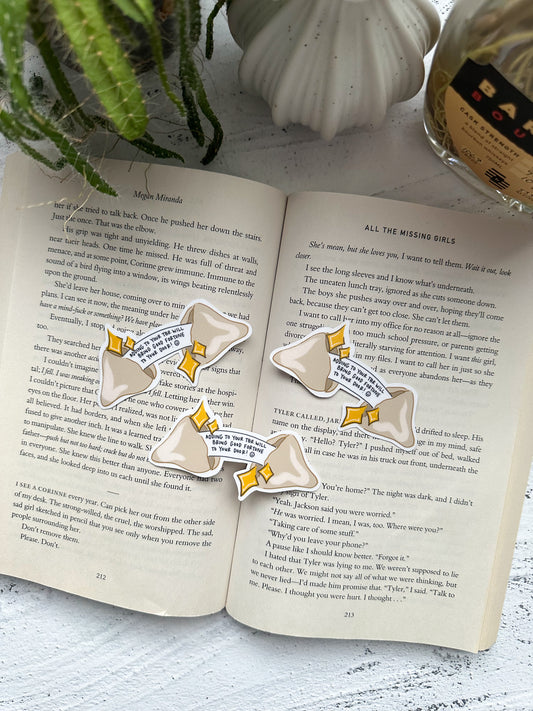 Bookish Fortune Cookie Sticker