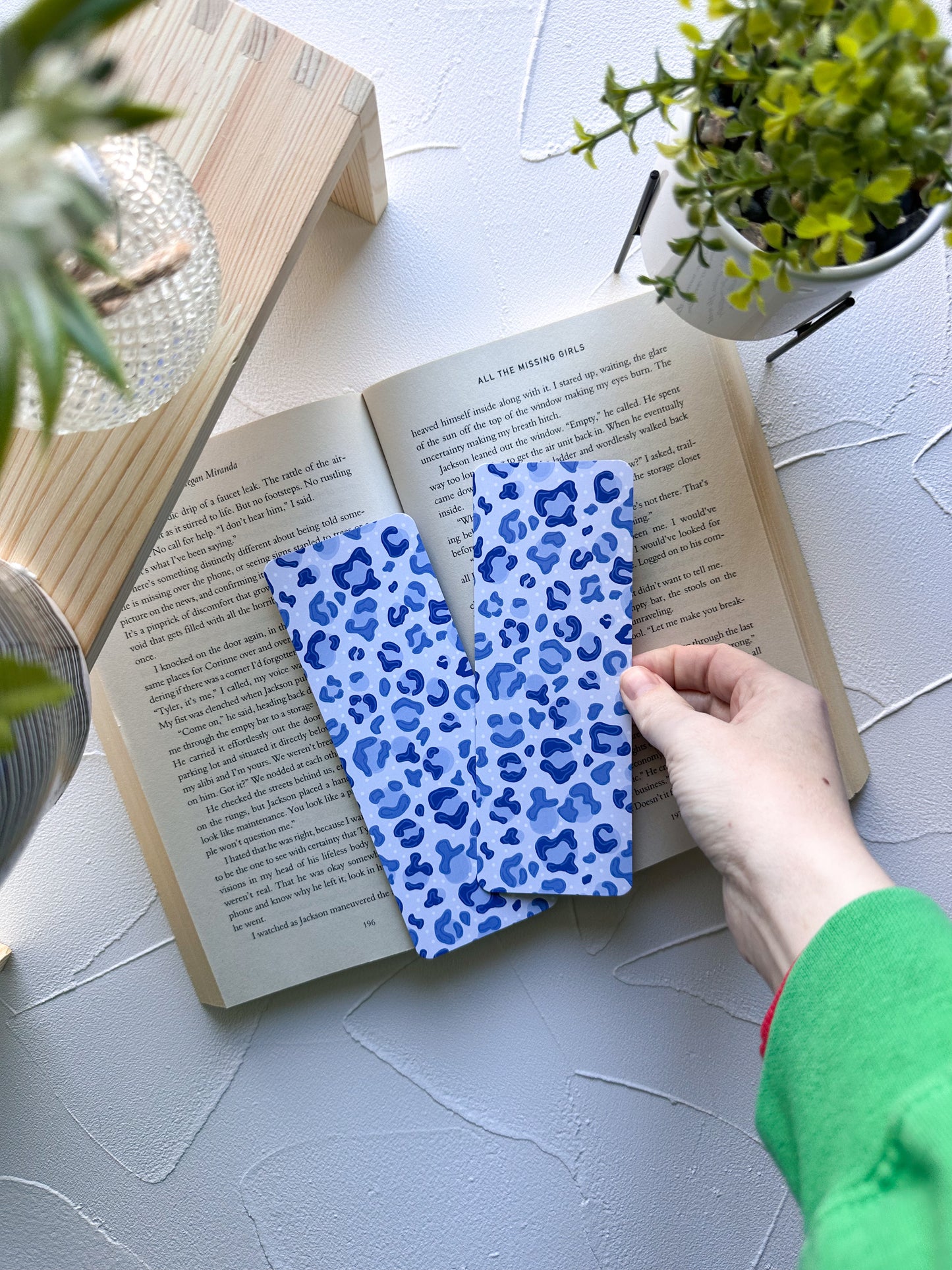 Blue Leopard Bookmark