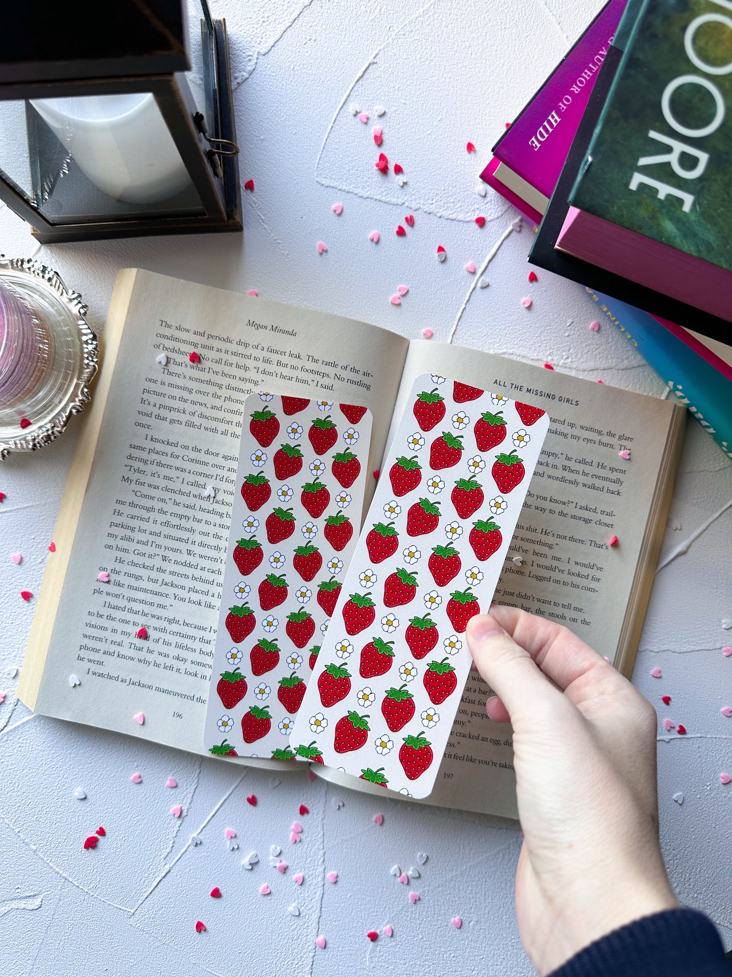 Strawberry Blossom Bookmark
