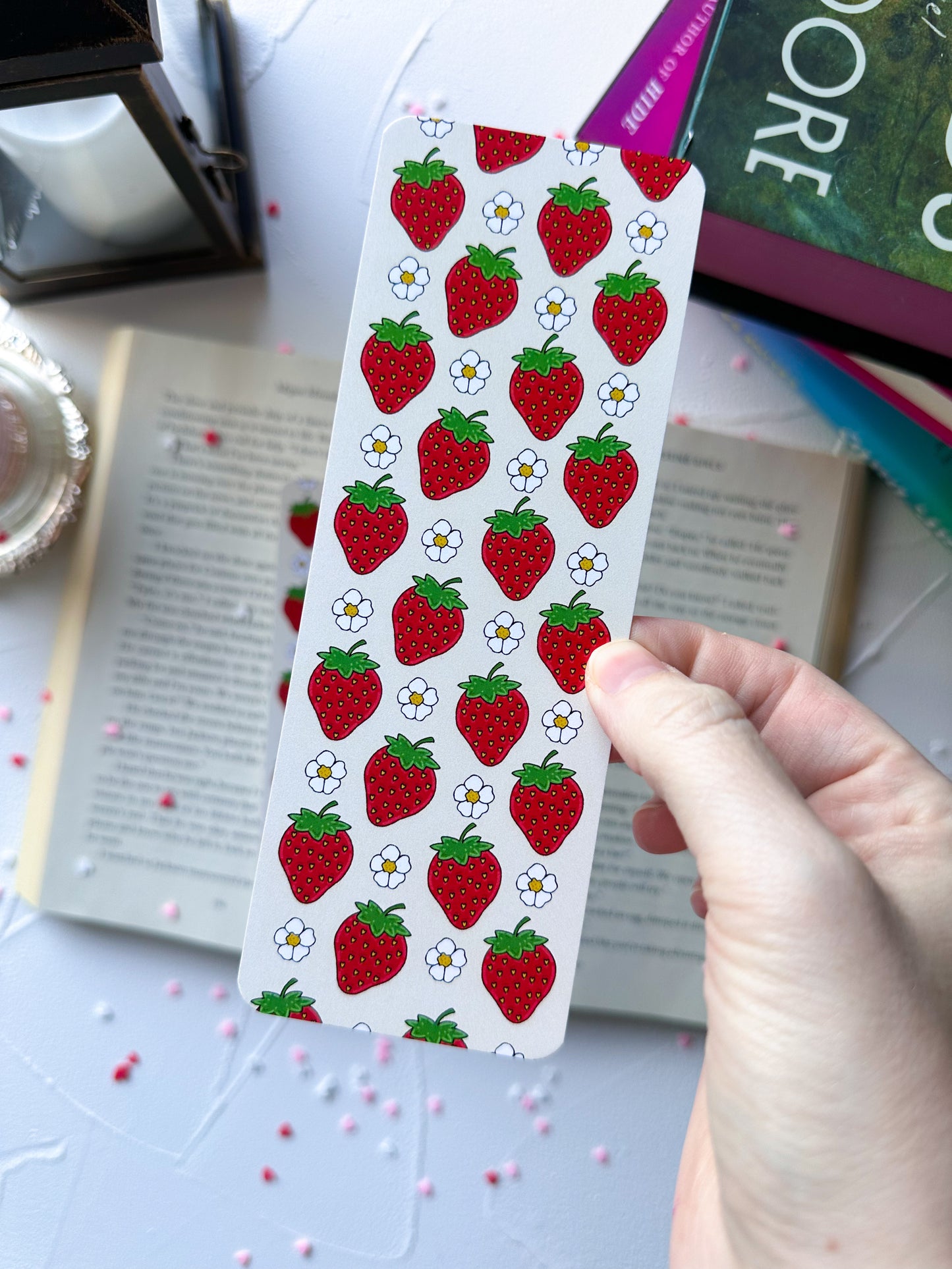 Strawberry Blossom Bookmark