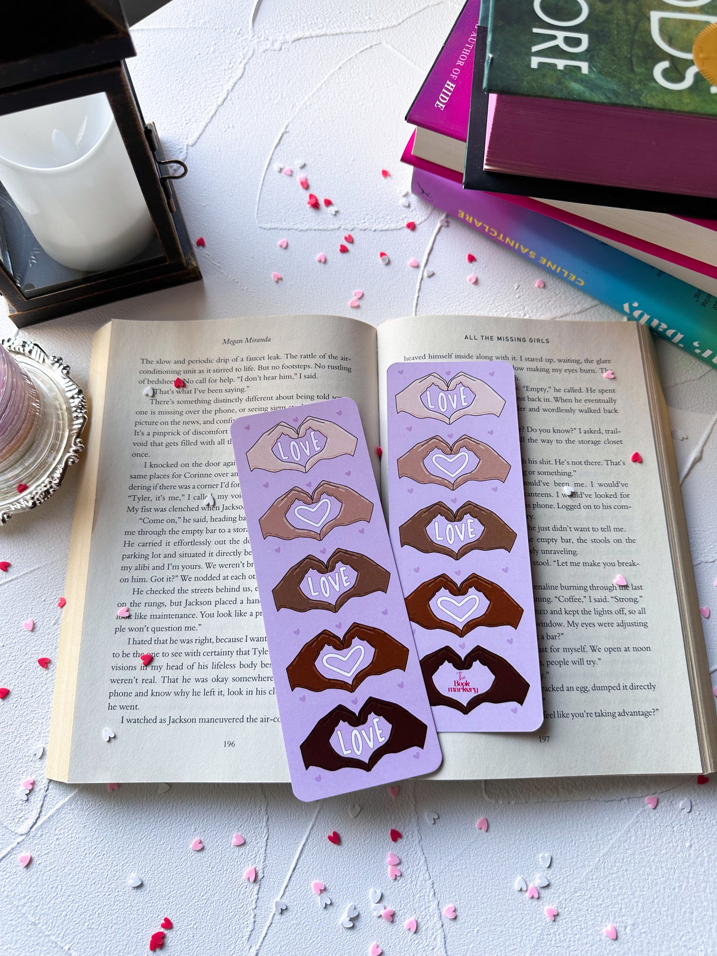 SALE Heart Hands Bookmark