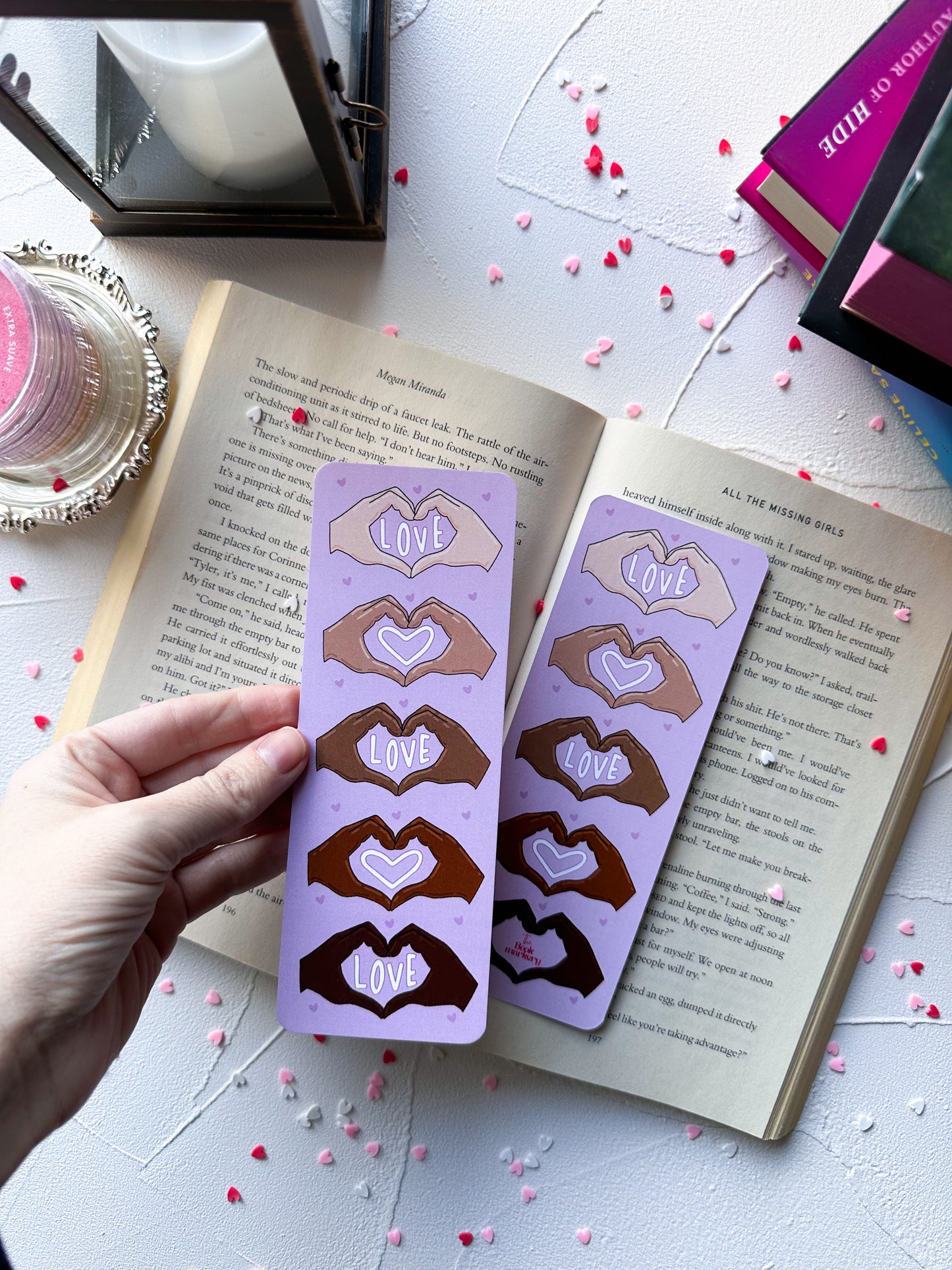 SALE Heart Hands Bookmark