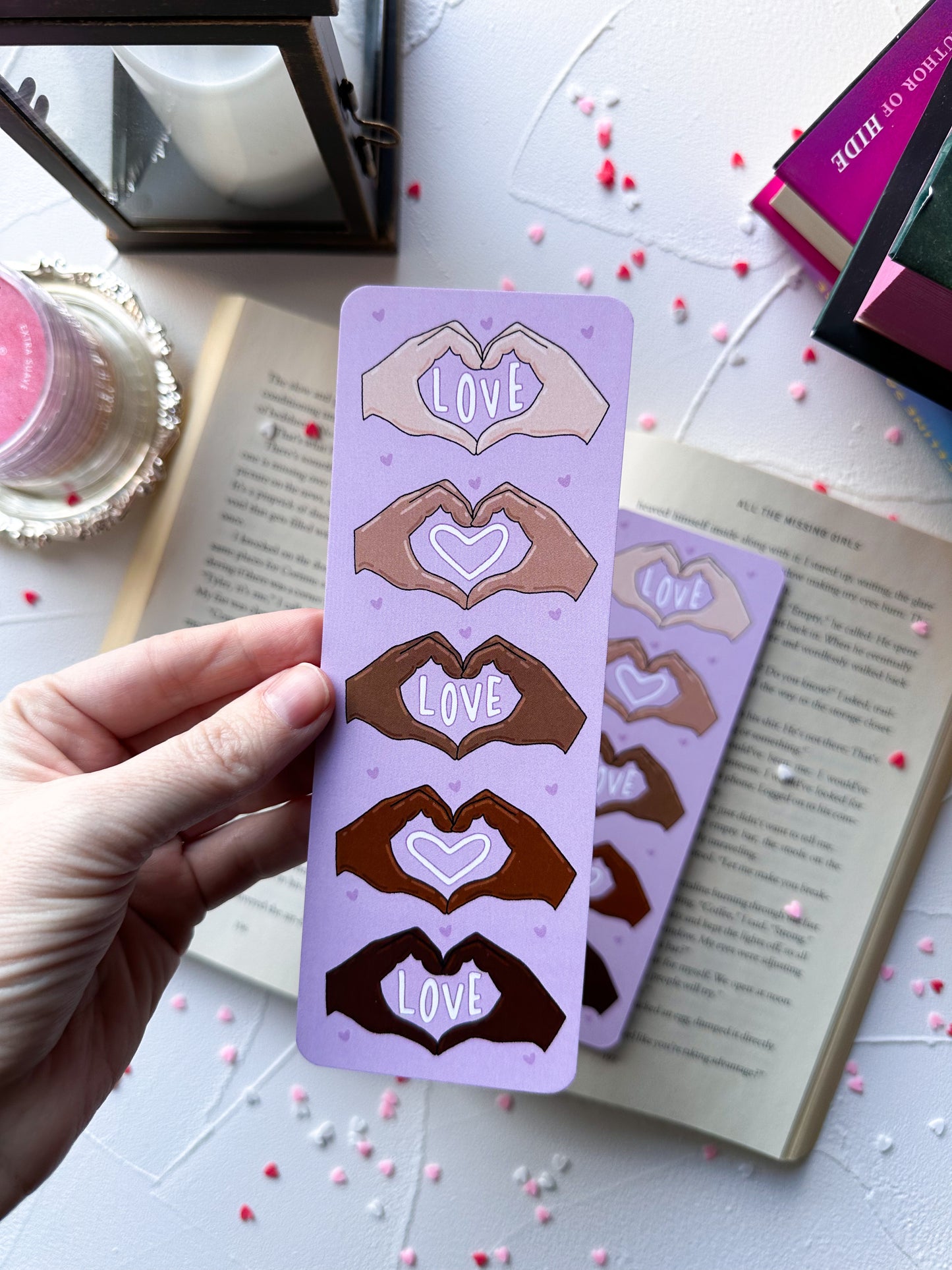 SALE Heart Hands Bookmark