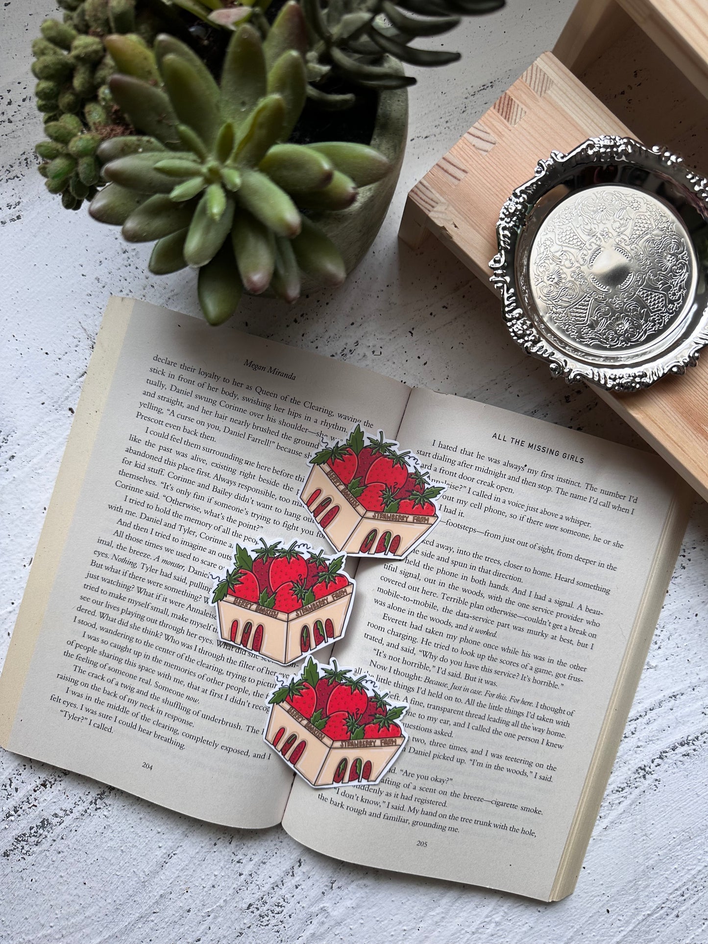 Berry Bookish Strawberry Farm Sticker