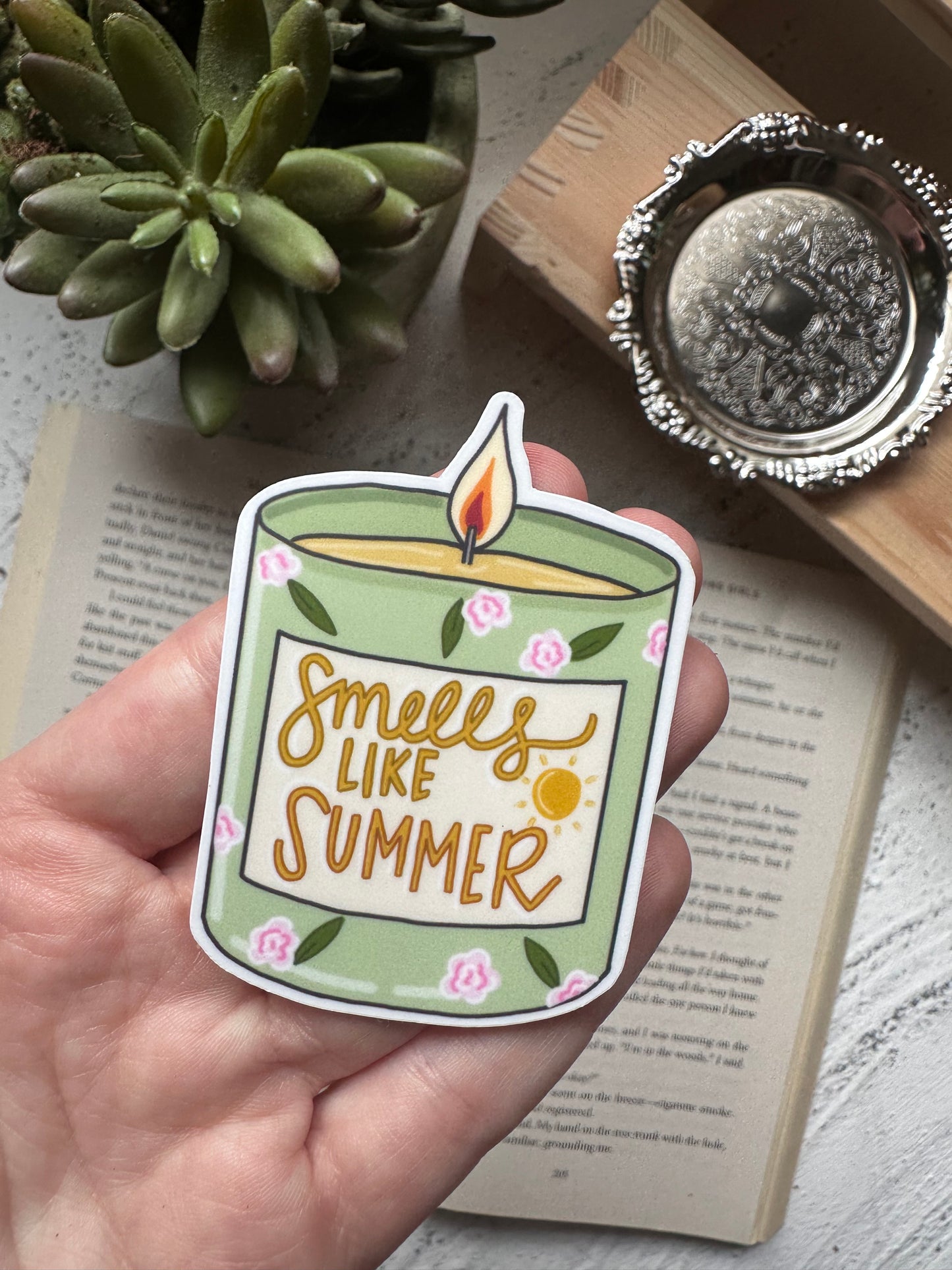 SALE Smells Like Summer Candle Sticker
