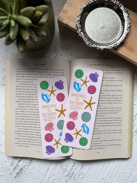 SALE Bookstores and Seashores Bookmark