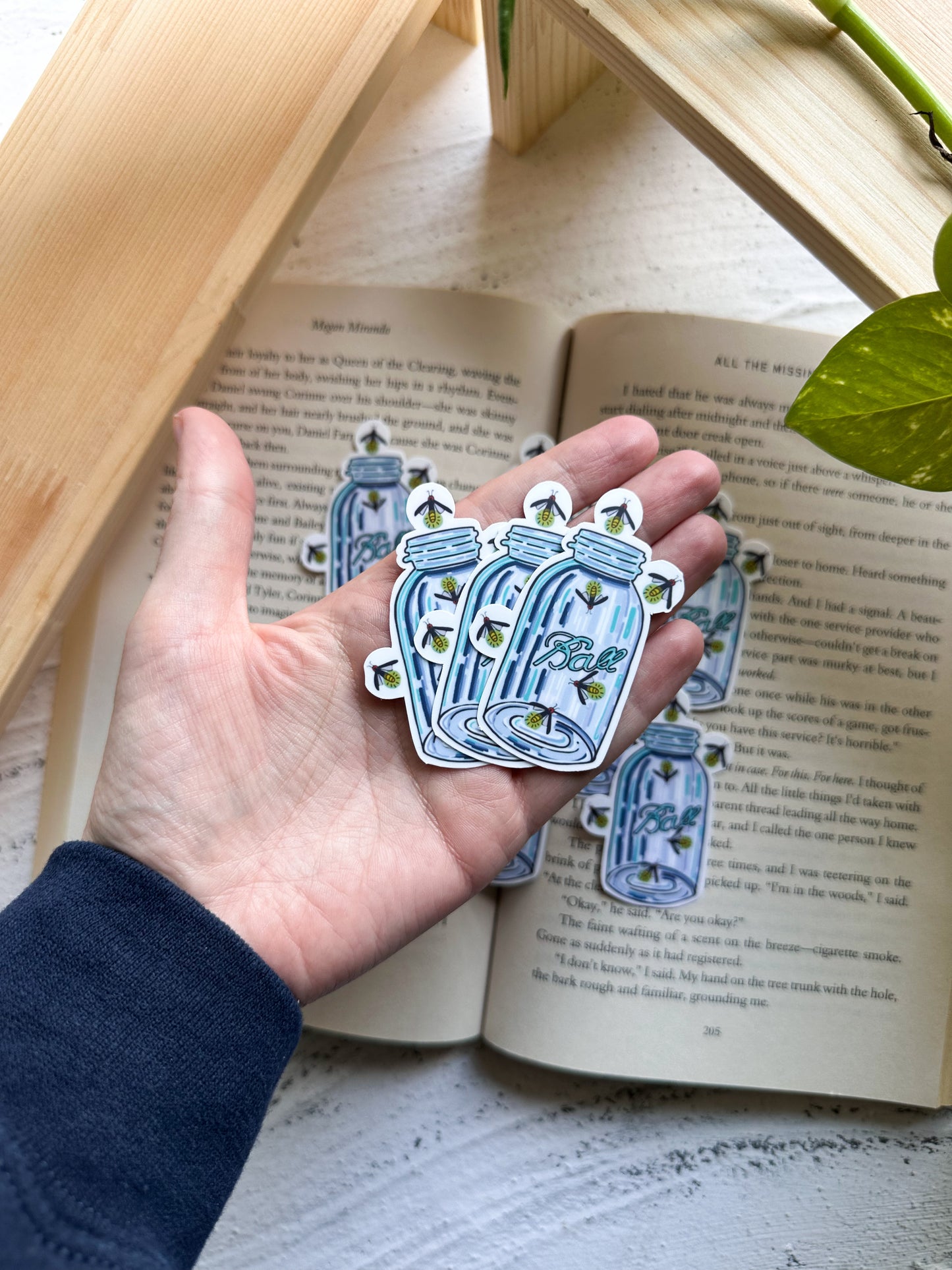SALE Jar of Summer Light Firefly Sticker