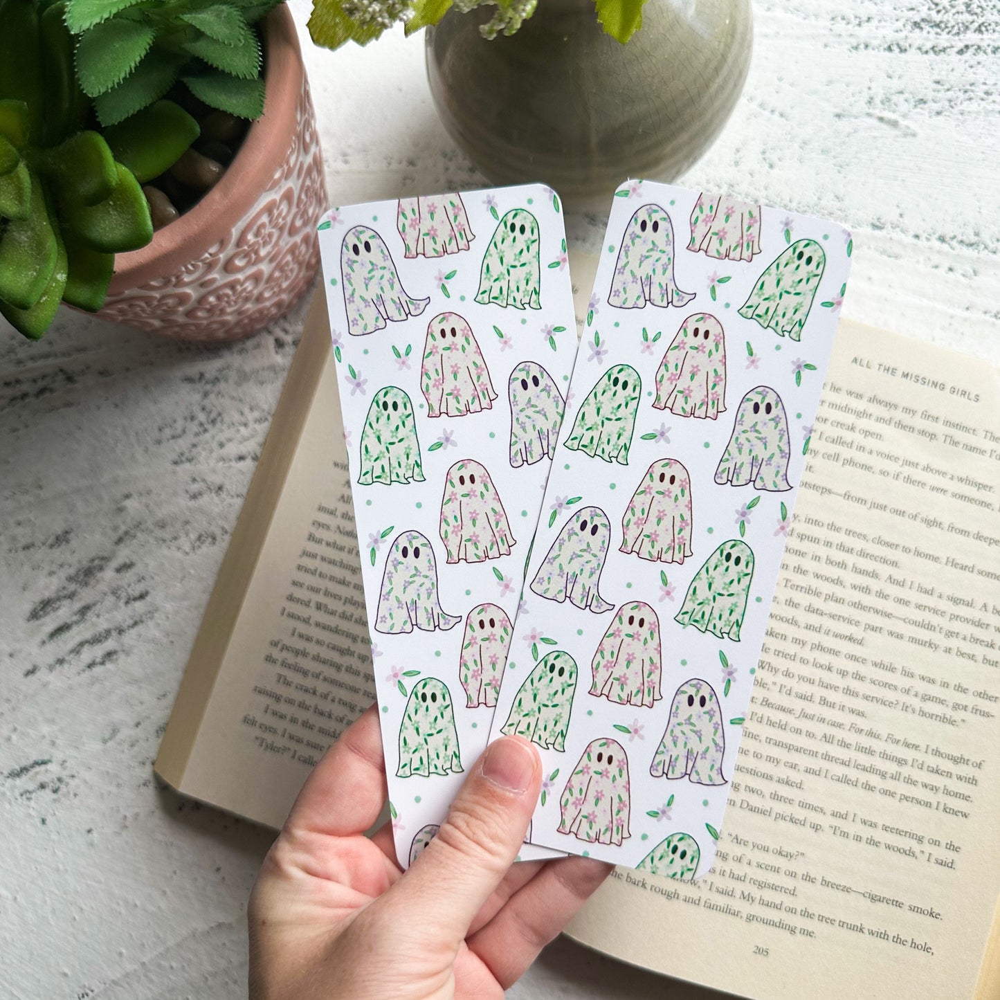 Floral Ghosties Bookmark