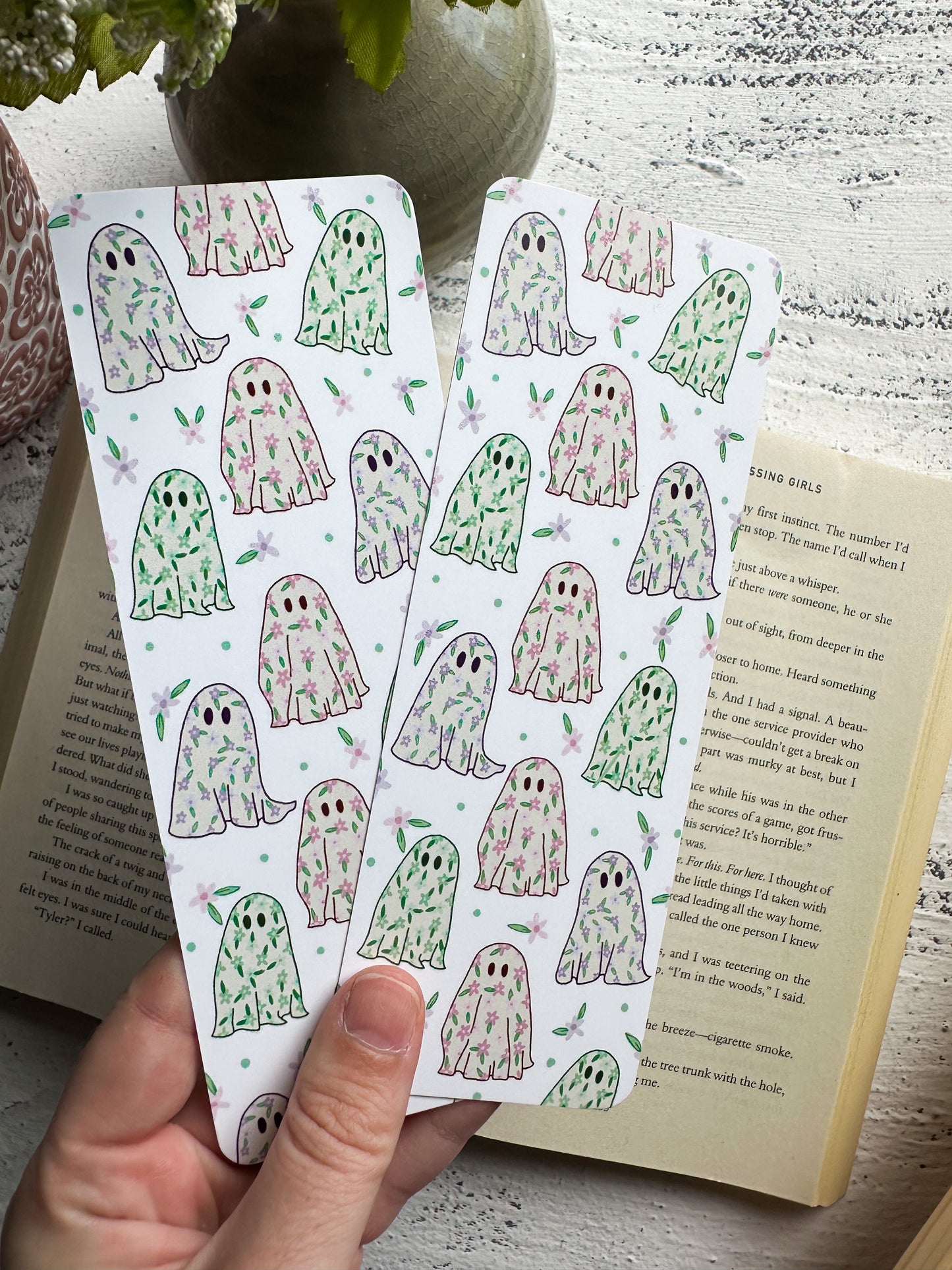 Floral Ghosties Bookmark
