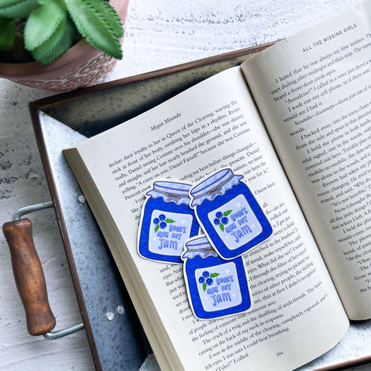 Books are my Jam vinyl sticker
