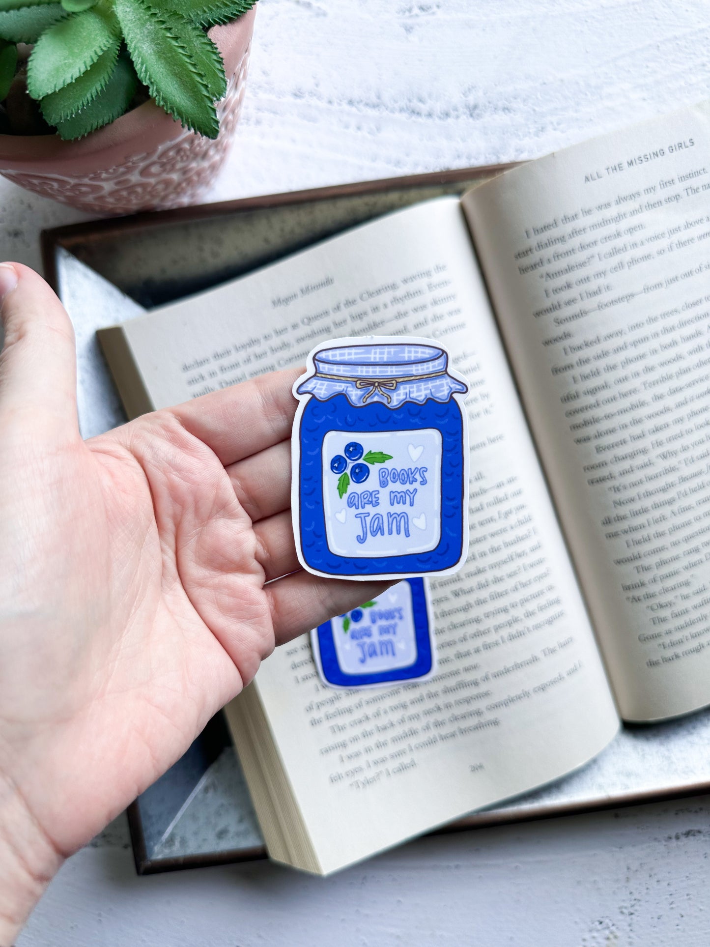 Books are my Jam vinyl sticker