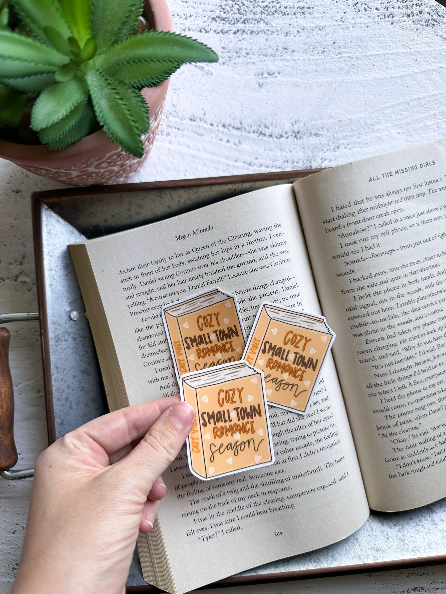 Cozy Romance Season vinyl sticker