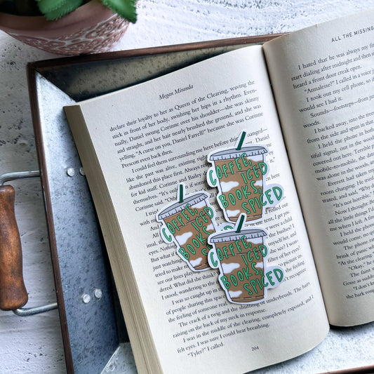coffee and books vinyl sticker