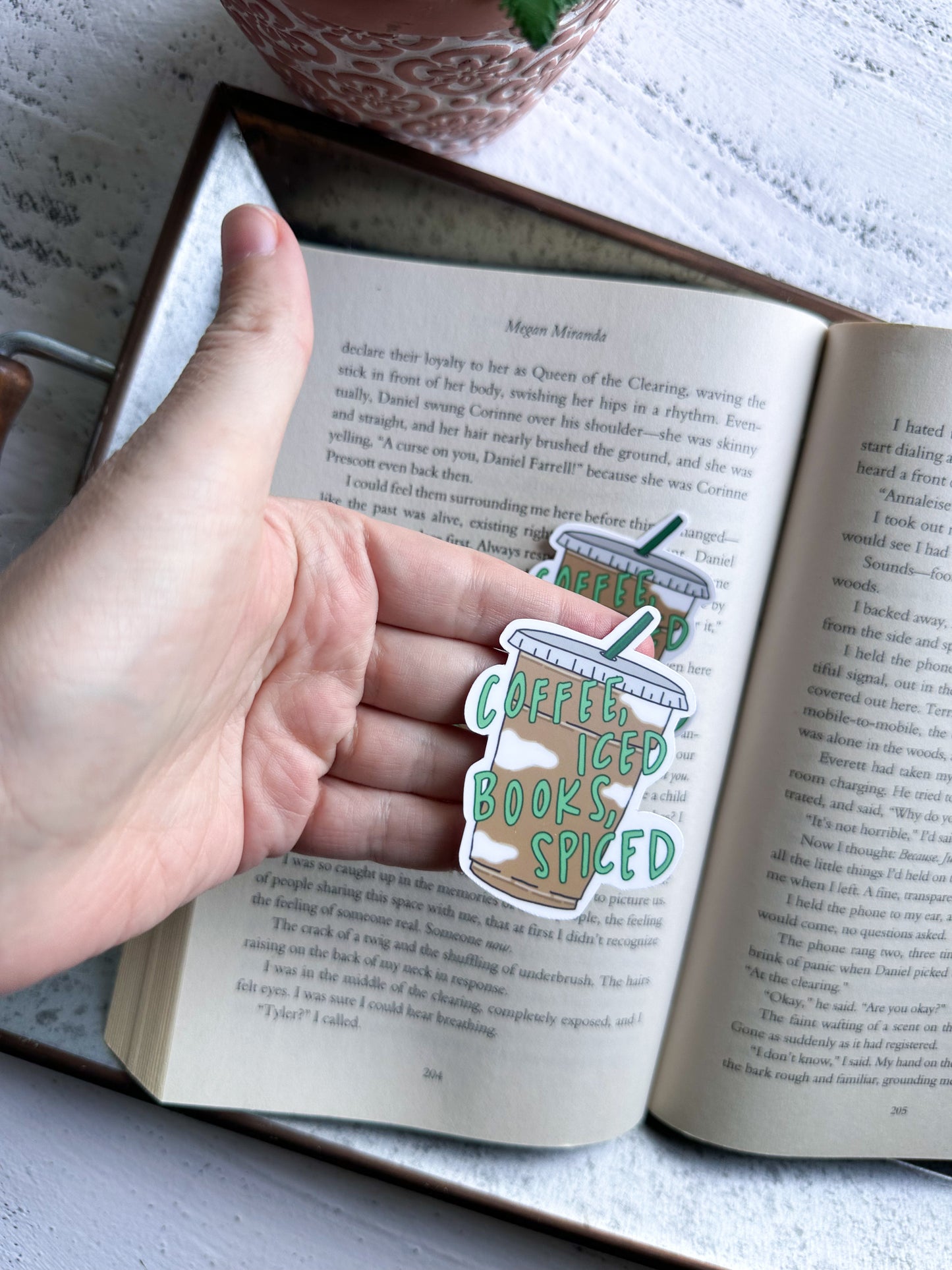 coffee and books vinyl sticker