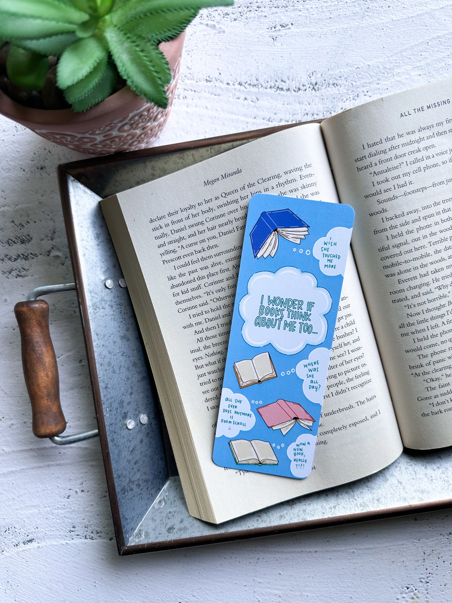 I Wonder if Books Think About Me Bookmark