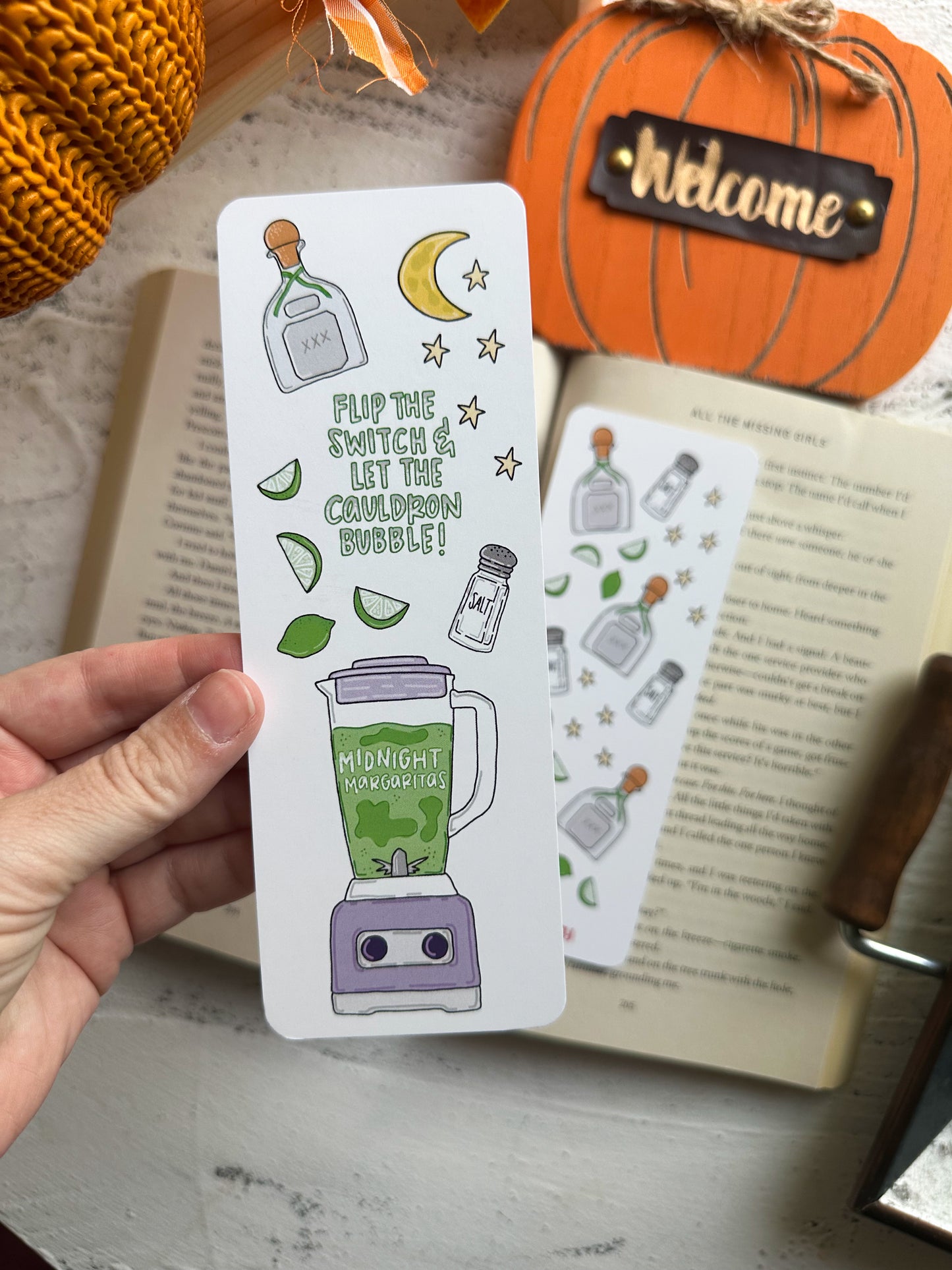Midnight Margaritas Double Sided Bookmark