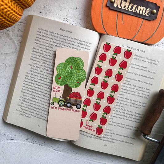 Let's Go Apple Picking Double Sided Bookmark