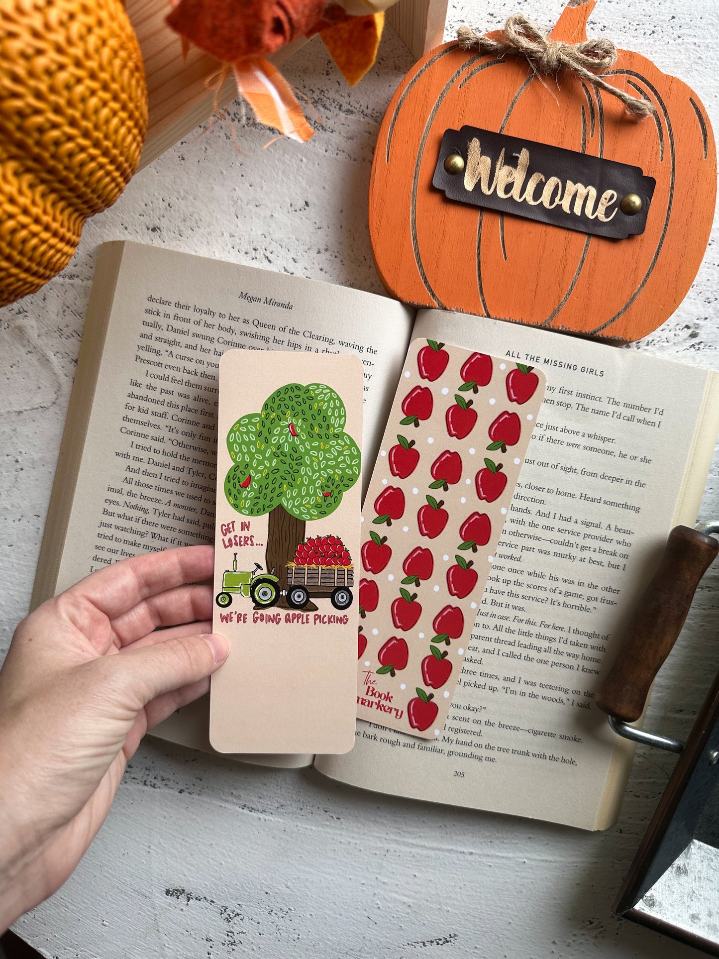 Let's Go Apple Picking Double Sided Bookmark